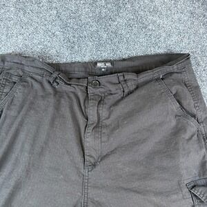 Rugged Trail Cargo Shorts Mens 37x8 Black Ripstop Stretch Outdoor Utility Hiking